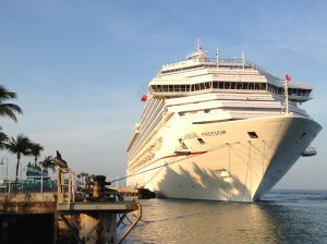 Secured at the dock.