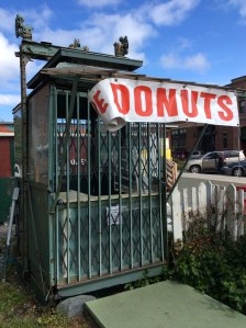 This super cool little donut place was not yet open but was positioned on the main drag downtown. Bonnie said she couldn't wait for it to open. Is this a cable car? Whatever it is, I would buy doughnuts there just to be able able to enjoy the quirky, pocket-sized store.